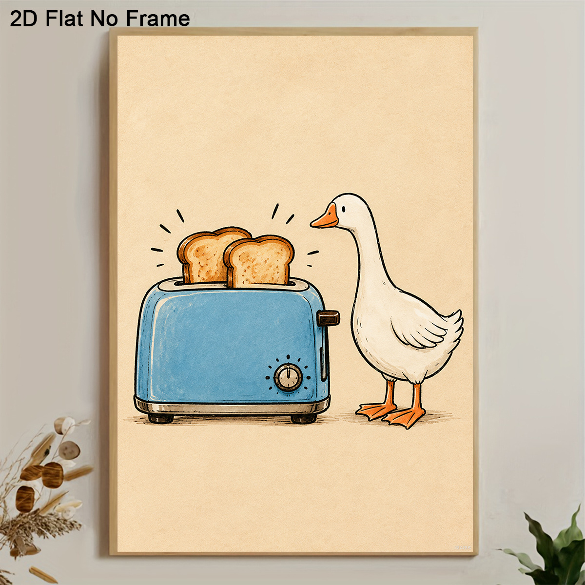Toaster - 2D, плоский дизайн, 1 шт., постер